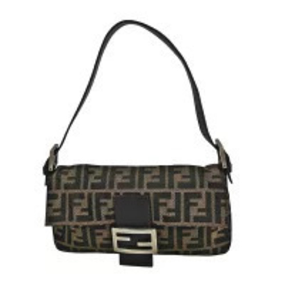Fendi Mamma Bucket Zucca Shoulder Handbag Brown